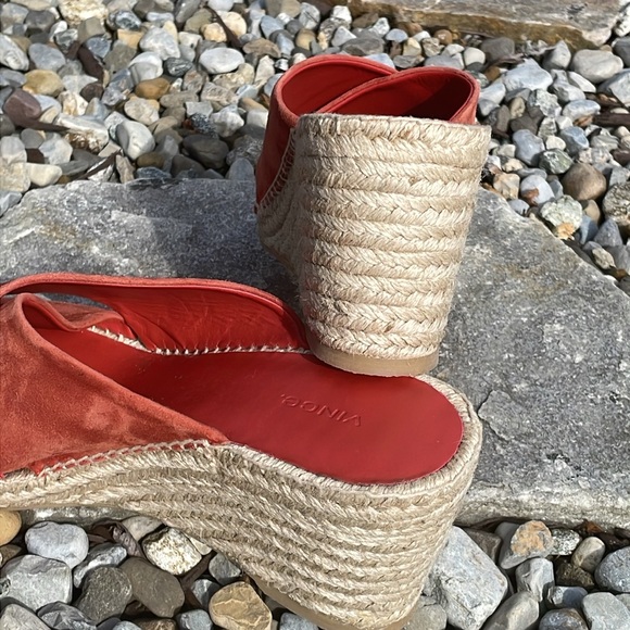 Vince Gaelan Suede Espadrille Wedge Slide Sandals - Picture 9 of 12